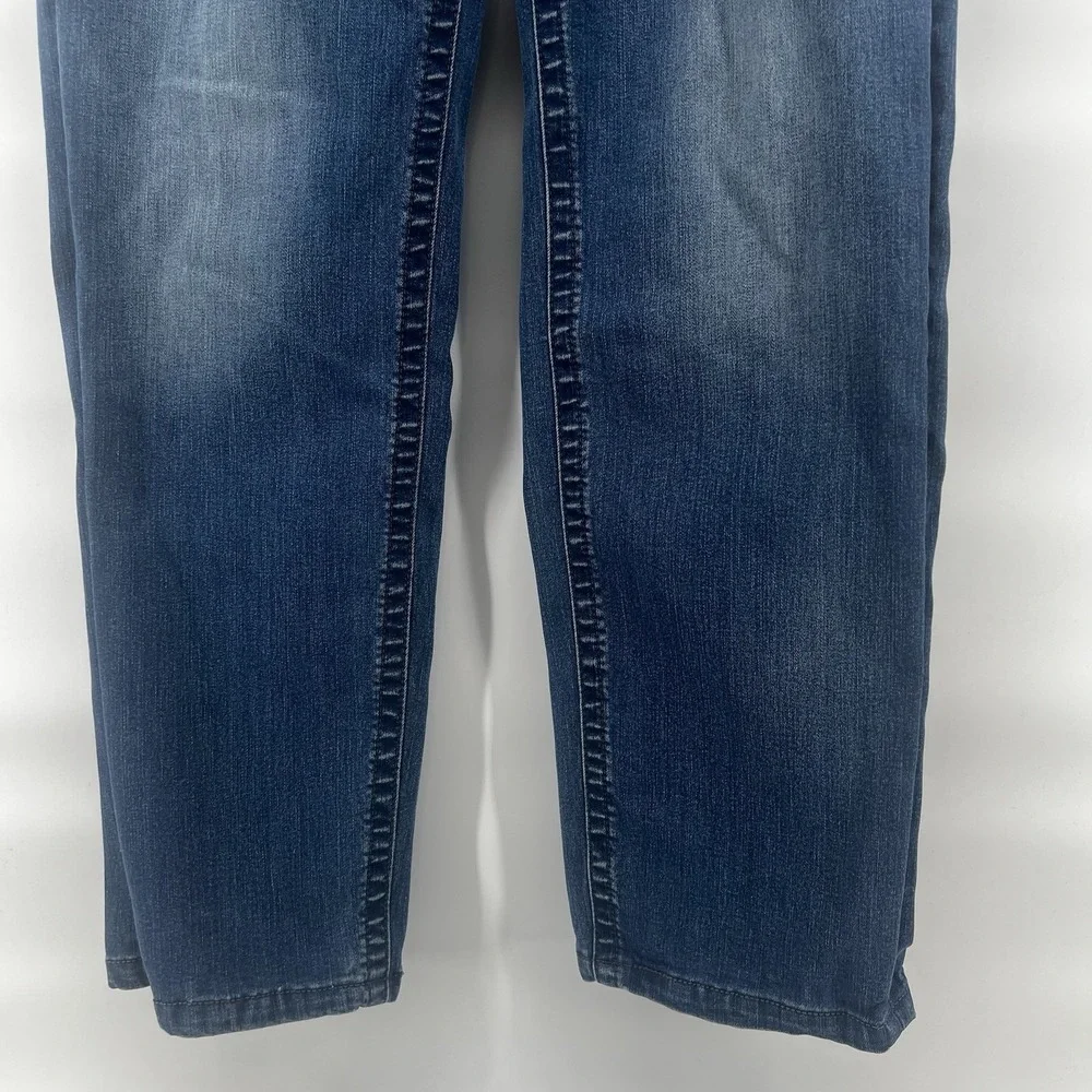 True Religion Devin Men's Jeans 31x30 Slim No Flap Medium Wash‎ Denim